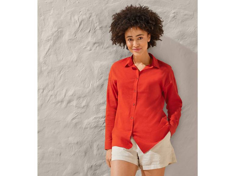 esmara® Damen Leinenbluse, leger geschnitten Kauf eins, bekomm eins gratis