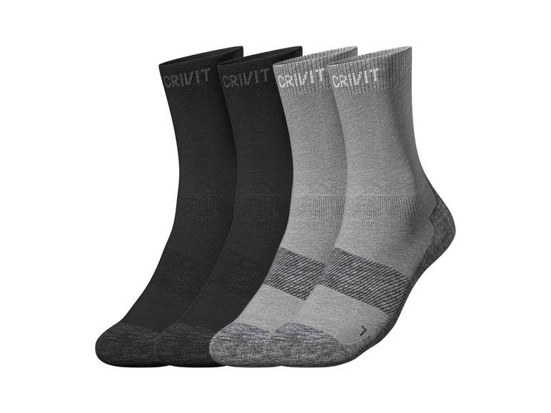 CRIVIT Herren Outdoorsocken, 2 Paar, mit SmartStep-Fußbett Bis zu 50% Rabatt