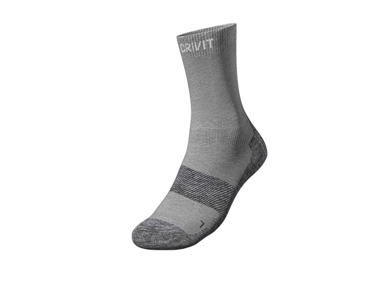 CRIVIT Herren Outdoorsocken, 2 Paar, mit SmartStep-Fußbett Bis zu 50% Rabatt