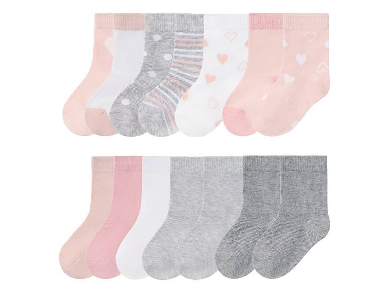 lupilu® Kleinkinder Socken, 7 Paar, mit Bio-Baumwolle Sonderangebot der Fabrik