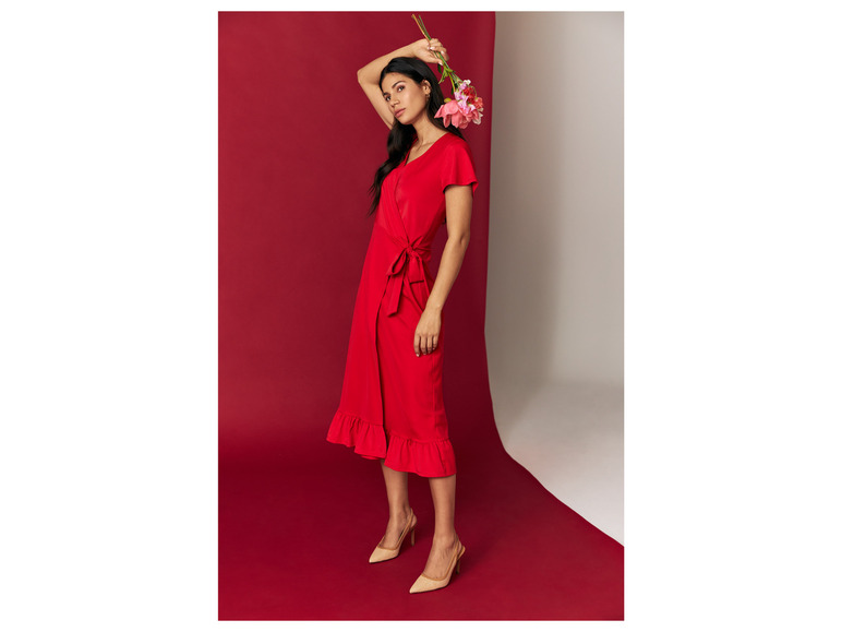 esmara® Damen Wickelkleid mit verspielten Volants 50% Rabatt mit kostenlosem Versand
