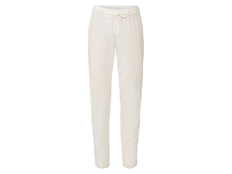 esmara® Damen Leinenhose mit Gummizugbund und Bindeband Fabrikladen