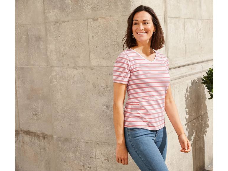 esmara® Damen T-Shirt, 2 Stück, mit hohem Baumwollanteil Outlet