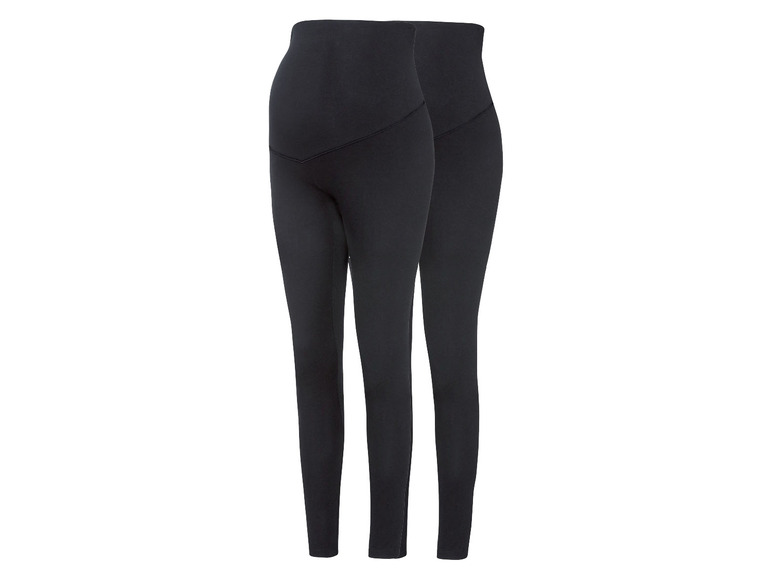esmara® Damen Umstands Leggings, 2 Stück, mit Bio-Baumwolle Flash Sale