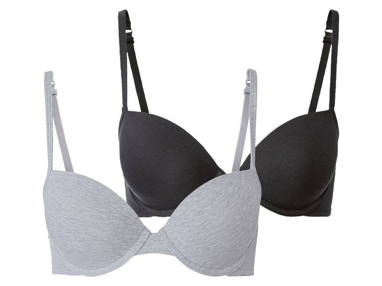 esmara® Damen Bügel BH, 2 Stück, mit hohem Baumwollanteil Sonderangebote