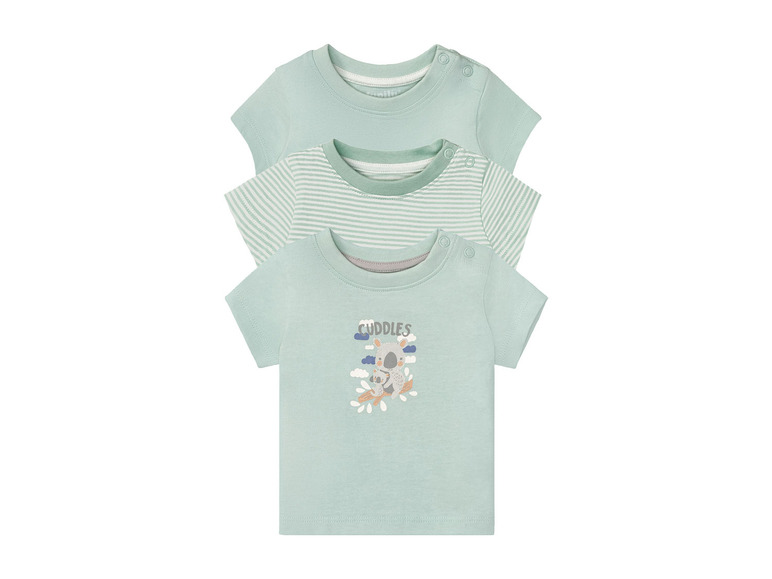 lupilu® Baby T-Shirt, 3 Stück, mit Bio-Baumwolle Discount Store für neue Produkte