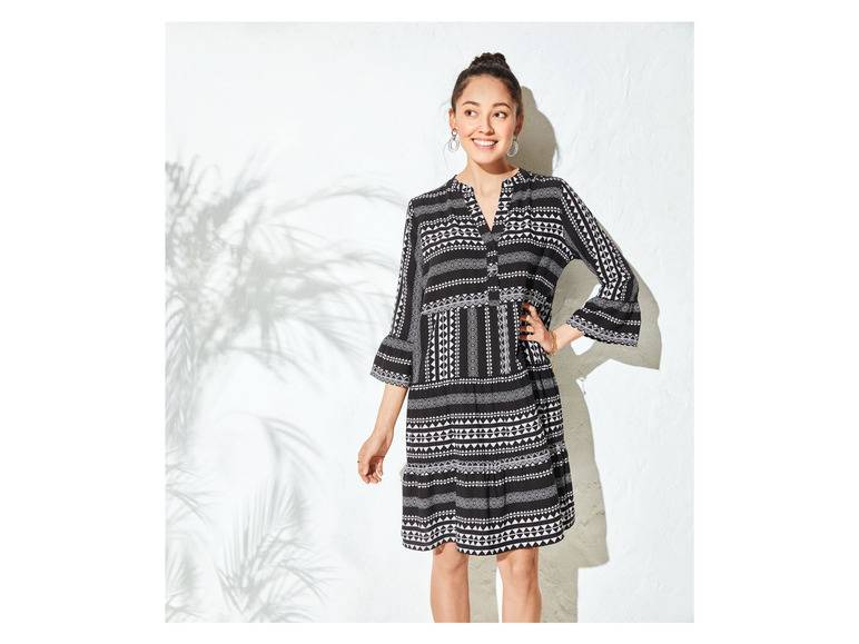 esmara® Damen Tunika Kleid, mit Volants am Ärmelabschluss Kostenloser Versand international