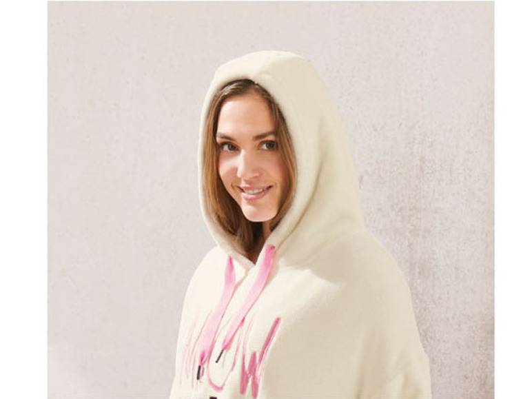 esmara® Damen Plüsch-Kleid mit Kapuze und Teddyplüsch Black Friday Preise