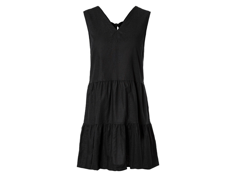 esmara® Damen Leinenkleid mit V-Ausschnitt 2025