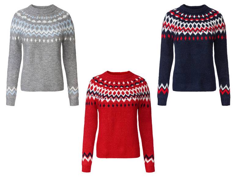 esmara® Damen Strickpullover, mit Rundhalsausschnitt im Angebot