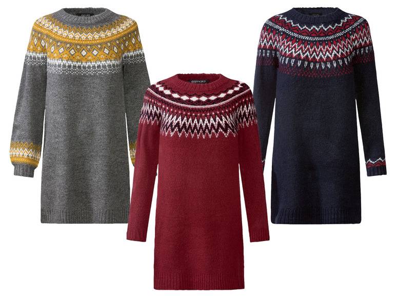 esmara® Damen Strickkleid mit Jacquardmuster Fabrik Onlineshop