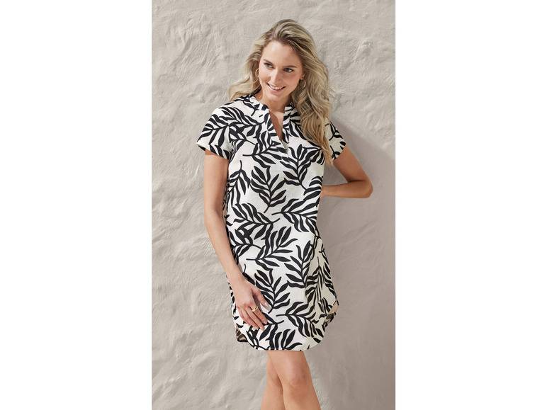 esmara® Damen Leinen-Tunika-Kleid, leger geschnitten Versandkostenfrei