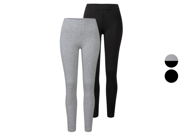 esmara® Damen Leggings, 2 Stück, normale Leibhöhe Online Shopping