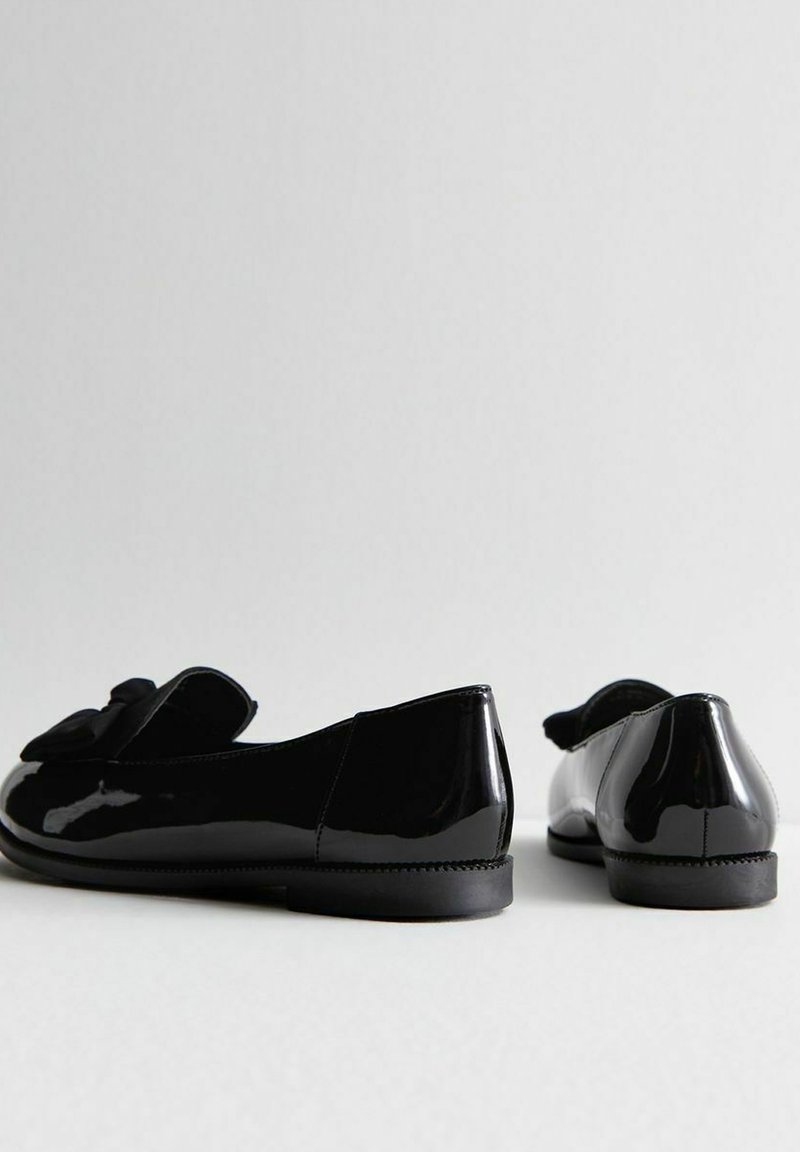 New Look Wide Fit New Look Wide Fit COMFORT WIDE FIT BOW FRONT - Slip-ons - black Cyber Monday