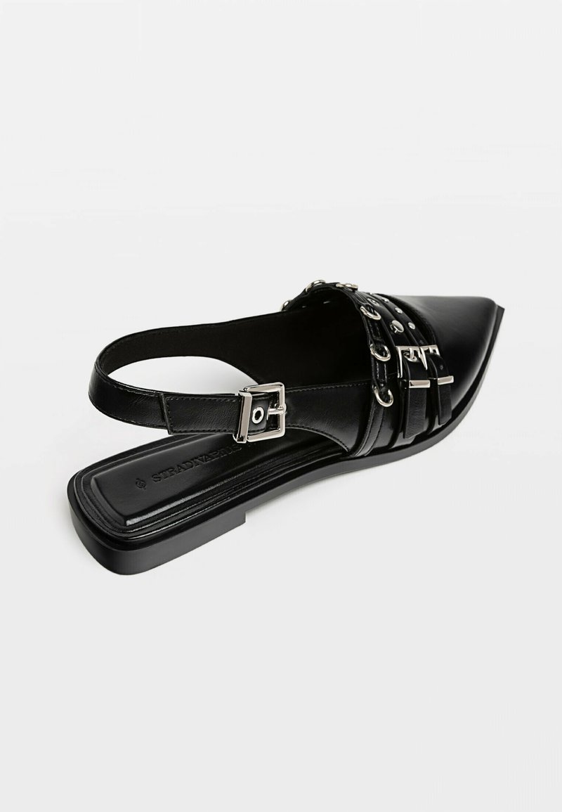 Stradivarius Stradivarius Slingback ballet pumps - black Online Outlet