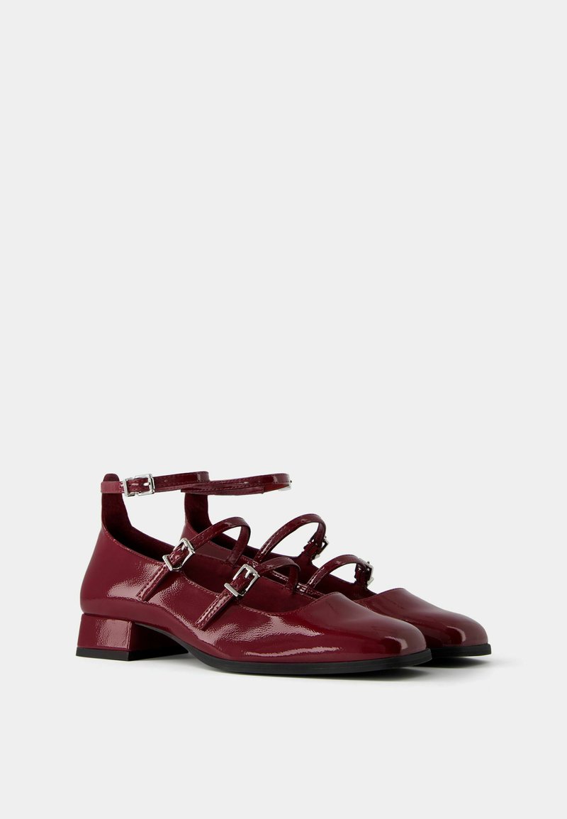 Bershka Bershka MARY JANES - Ankle strap ballet pumps - dark red Tägliche Deals