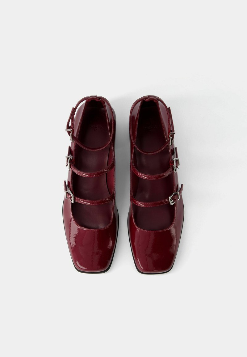Bershka Bershka MARY JANES - Ankle strap ballet pumps - dark red Tägliche Deals