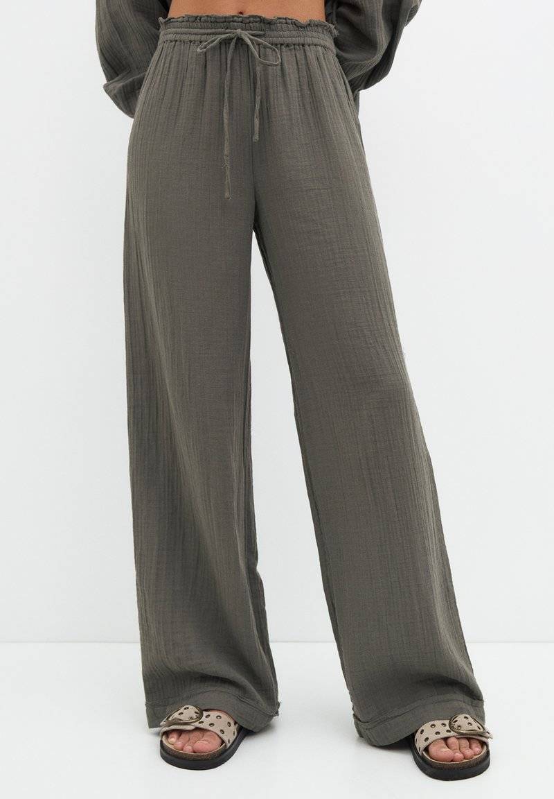 PULL&BEAR PULL&BEAR CREASED WITH FRAYED HEMS - Trousers - dark grey Neuheiten
