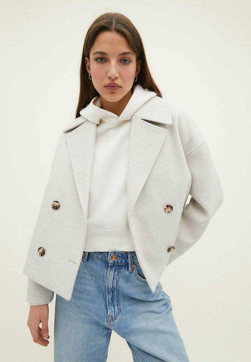 Stradivarius Stradivarius SOFT WRAP - Blazer - stone Sonderangebote