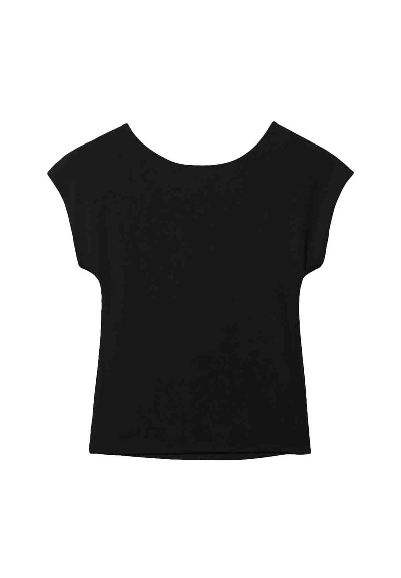 Stradivarius Stradivarius OPEN-BACK - Basic T-shirt - black Riesige Ersparnisse