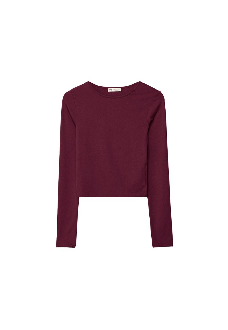 Stradivarius Stradivarius Long sleeved top - bordeaux VIP-Rabatte