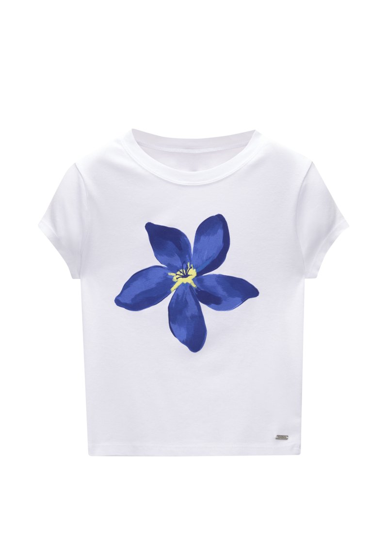 PULL&BEAR PULL&BEAR SHORT SLEEVE FLORAL - Print T-shirt - white Kostenlose Rückgabe