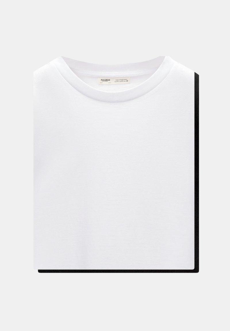 PULL&BEAR PULL&BEAR SHORT SLEEVE - PACK OF 2 - Basic T-shirt - white Begrenzte Freigabe