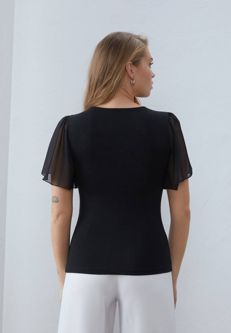 Anna Field Anna Field Print T-shirt - black Letzte 3 Tage