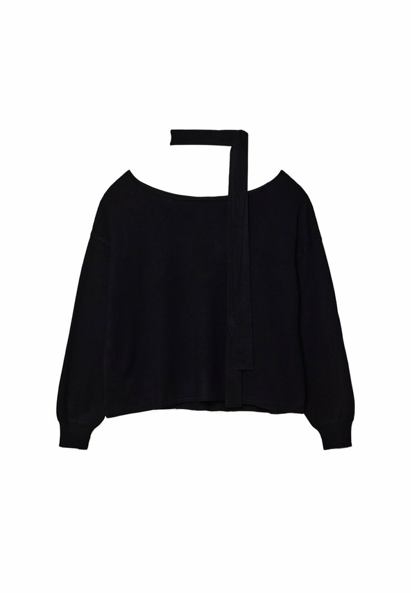 Stradivarius Stradivarius BOAT NECK - Jumper - black Neueste Stile