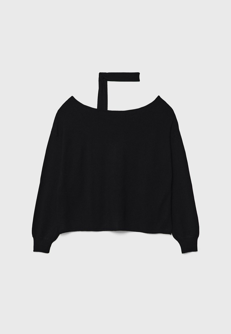 Stradivarius Stradivarius BOAT NECK - Jumper - black Neueste Stile