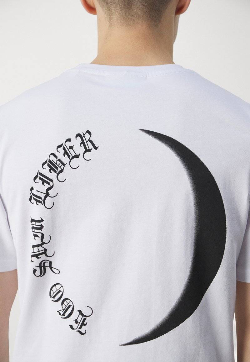 Han Kjøbenhavn Han Kjøbenhavn SHADOWS MOON REGULAR TEE UNISEX - Print T-shirt - white Fabrikverkauf