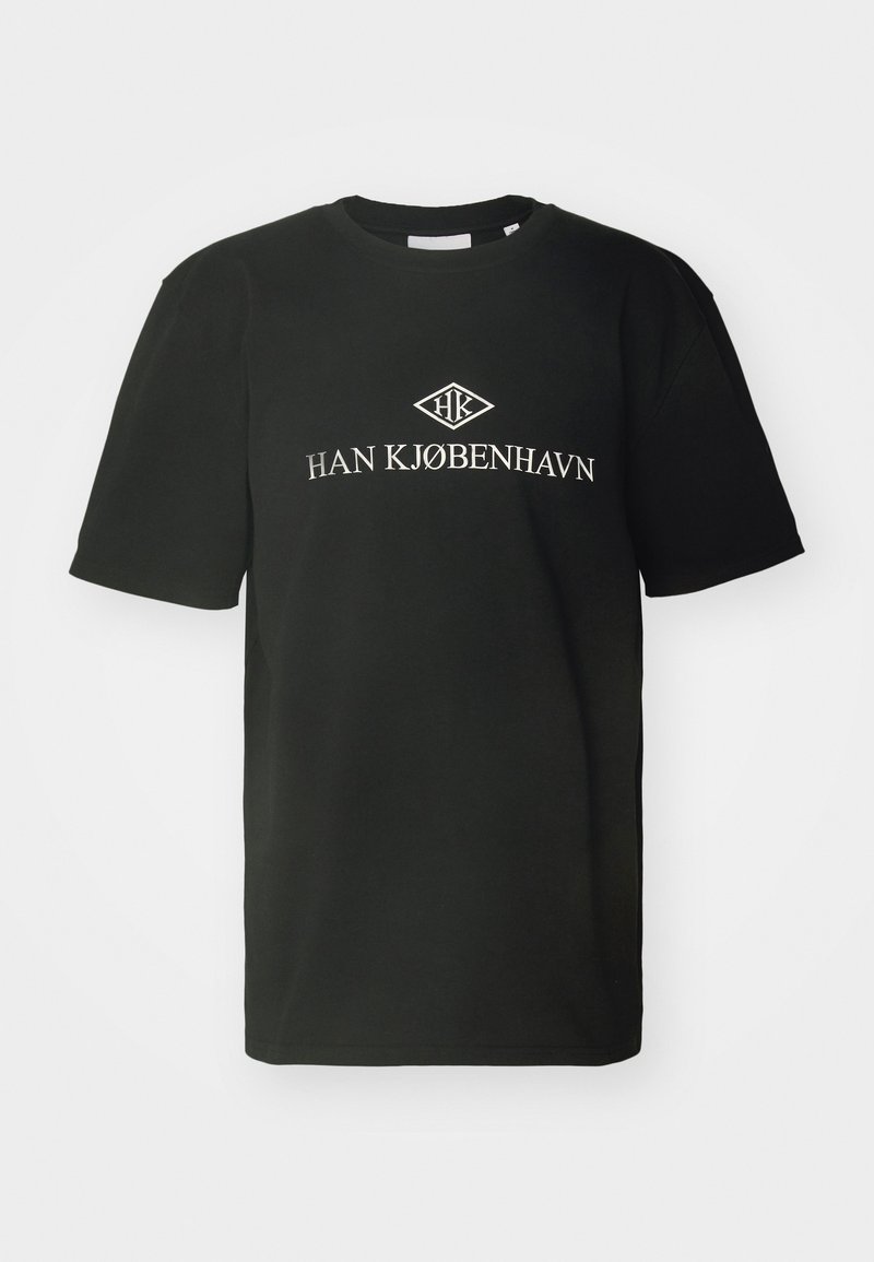 Han Kjøbenhavn Han Kjøbenhavn LOGO BOXY TEE UNISEX - Print T-shirt - black Blitzverkäufe