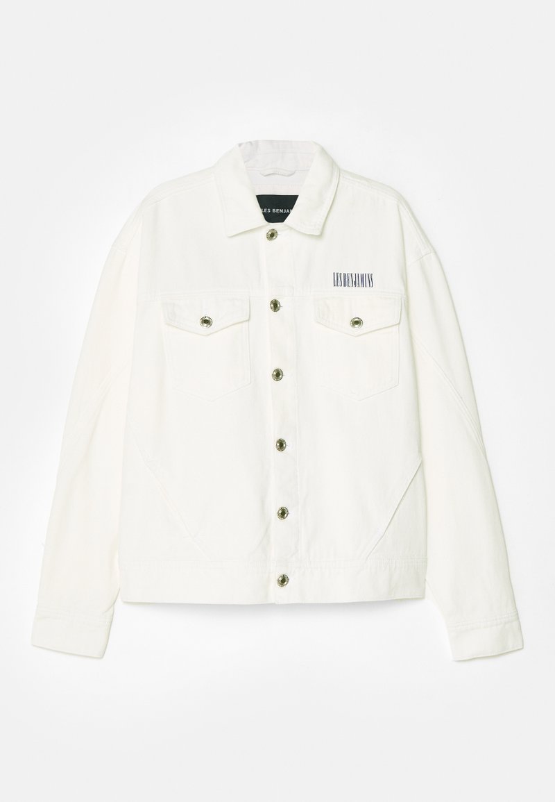 Les Benjamins Les Benjamins JACKET UNISEX - Denim jacket - white Rabatt