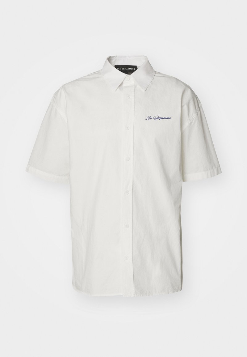 Les Benjamins Les Benjamins SHORT SLEEVE UNISEX - Button-down blouse - white Muttertagsangebot
