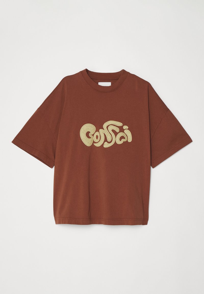 Bonsai Bonsai OVERSIZE TEE EMBRODERY GRAPHIC UNISEX - Print T-shirt - glazed ginger Lagerräumung