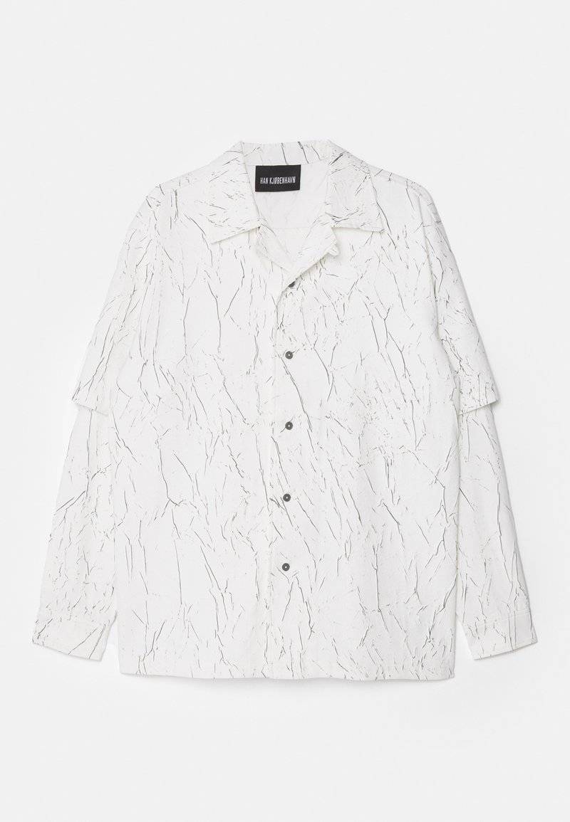 Han Kjøbenhavn Han Kjøbenhavn WRINKLE TWO LAYERED UNISEX - Shirt - white Zeitlich begrenztes Angebot