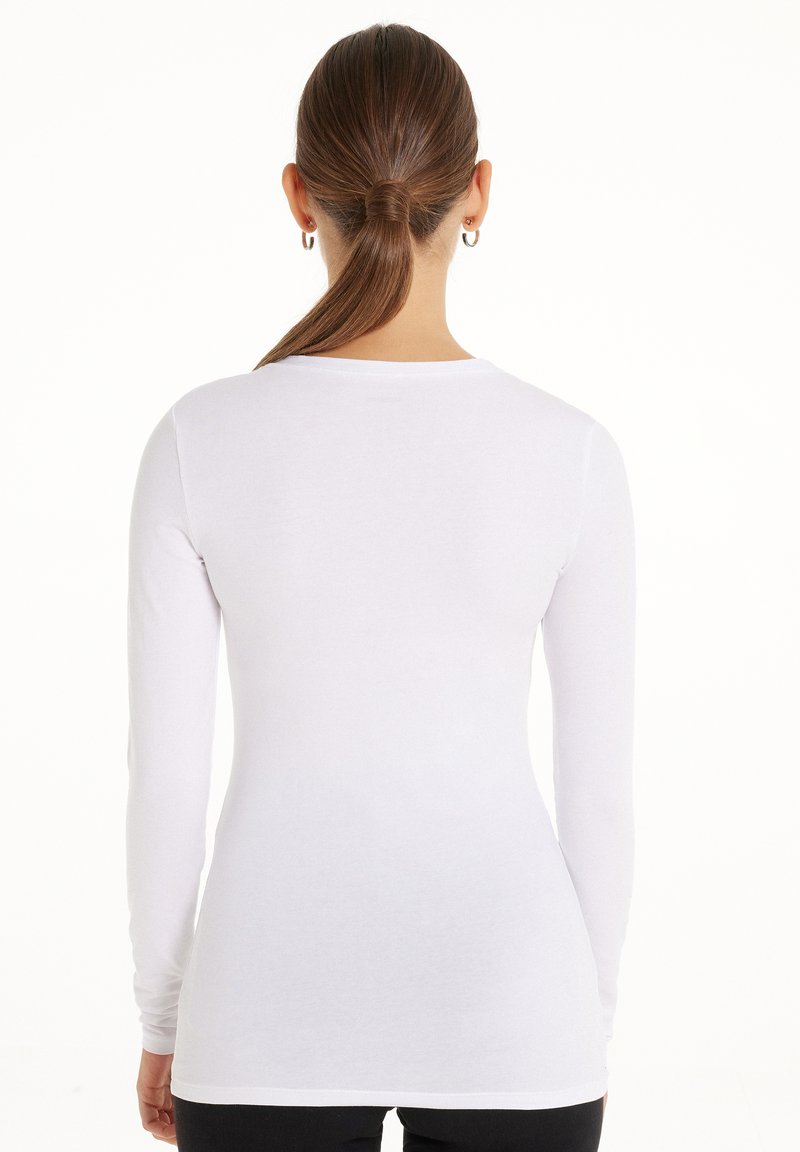 Tezenis Tezenis STRETCH ROUND-NECK - Long sleeved top - bianco Saisonale Angebote