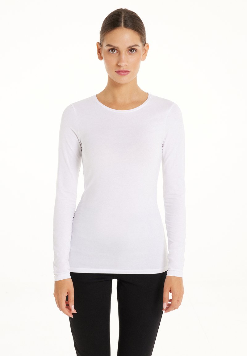 Tezenis Tezenis STRETCH ROUND-NECK - Long sleeved top - bianco Saisonale Angebote