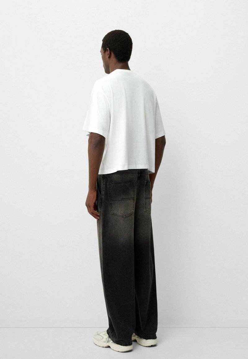 Bershka Bershka Relaxed fit jeans - black denim VIP-Rabatte