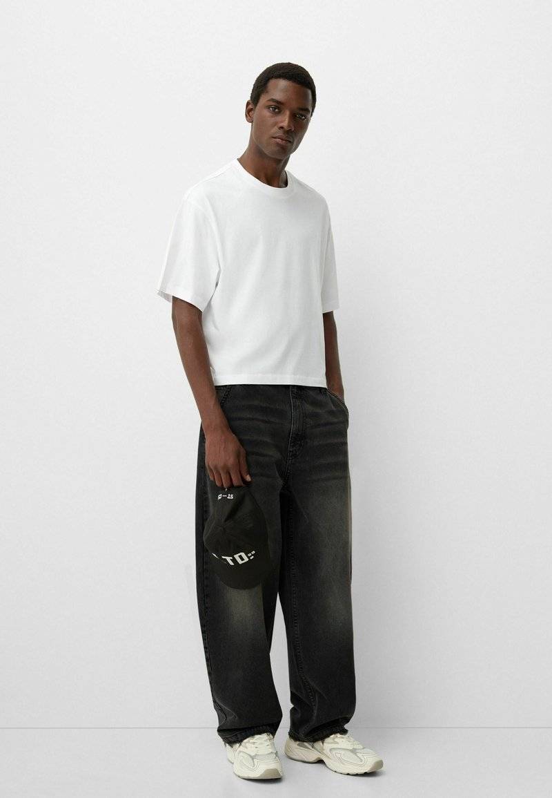 Bershka Bershka Relaxed fit jeans - black denim VIP-Rabatte