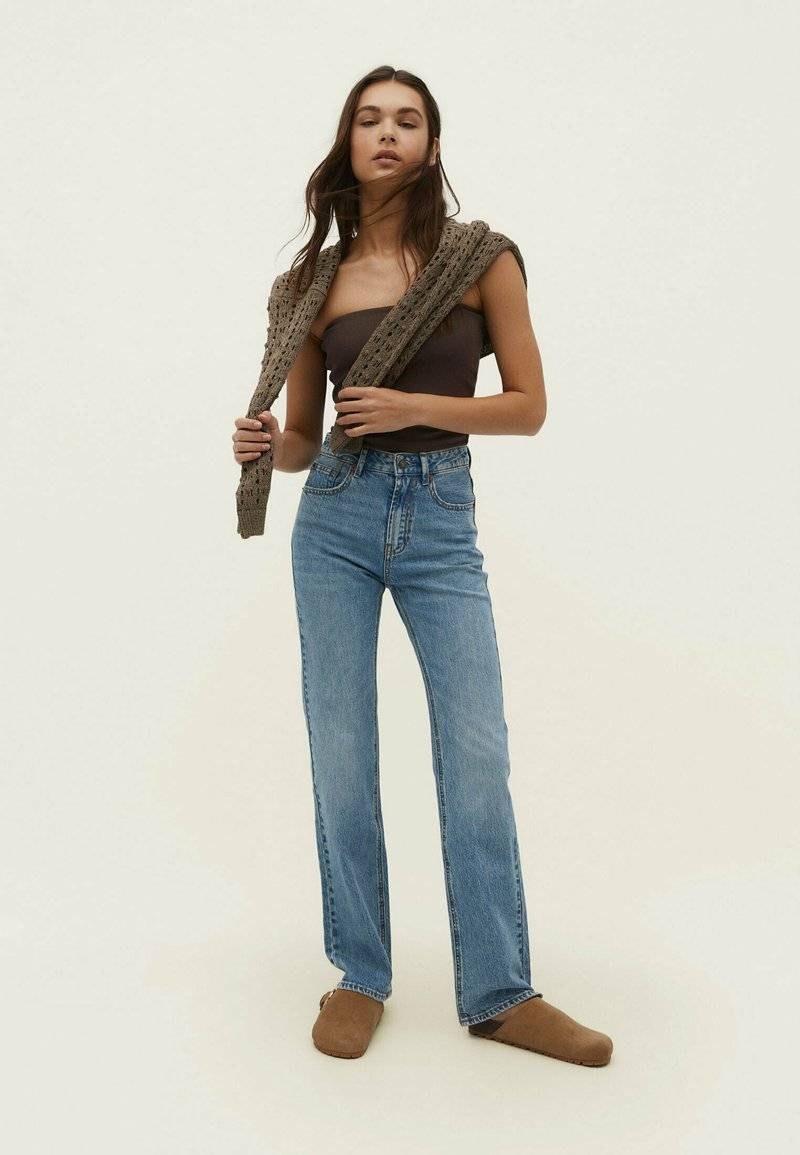Stradivarius Stradivarius VINTAGE - Straight leg jeans - light blue denim Kostenlose Rückgabe