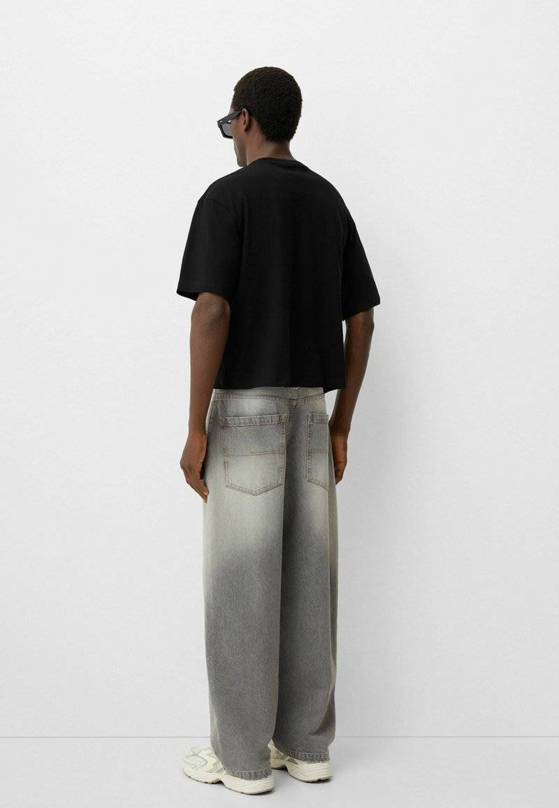 Bershka Bershka Relaxed fit jeans - light grey Begrenzte Freigabe