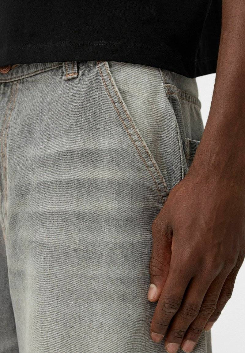 Bershka Bershka Relaxed fit jeans - light grey Begrenzte Freigabe