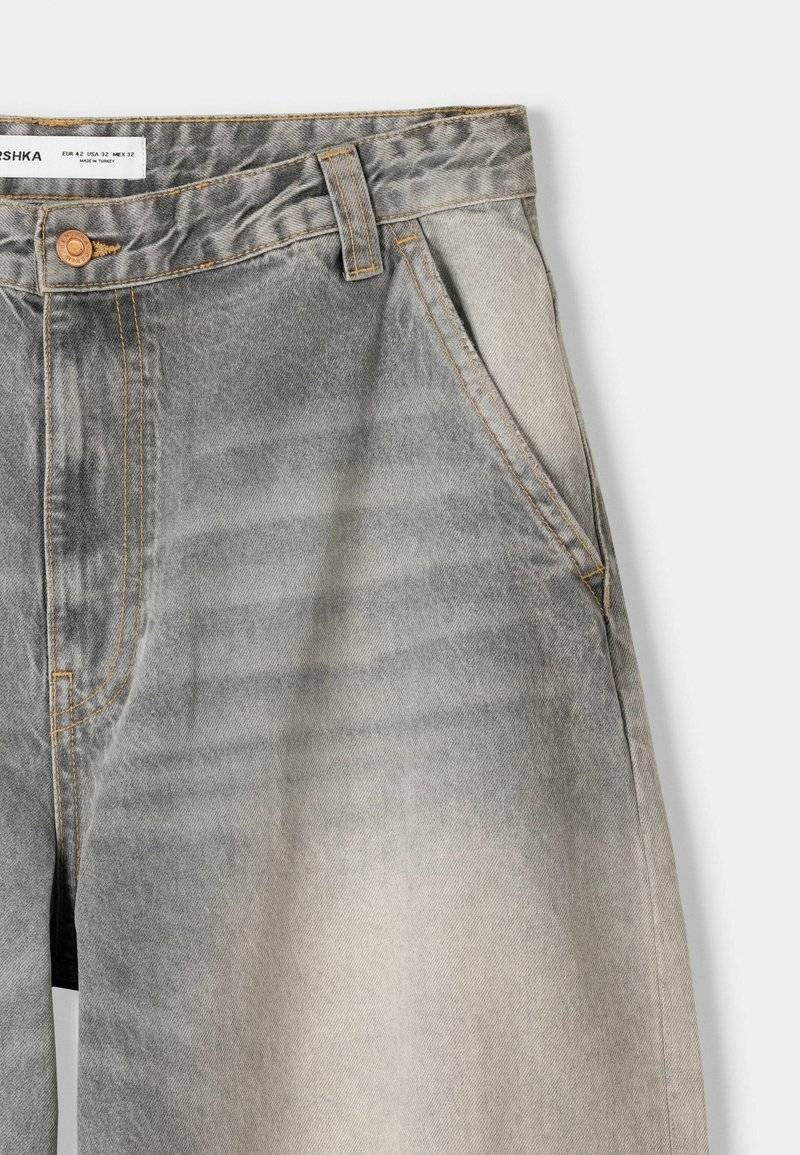 Bershka Bershka Relaxed fit jeans - light grey Begrenzte Freigabe