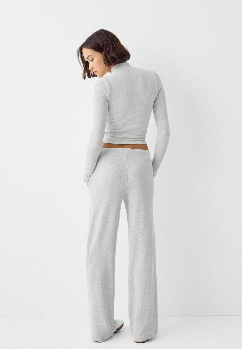 Bershka Bershka LONG SLEEVE - Cardigan - mottled grey Letzte 3 Tage