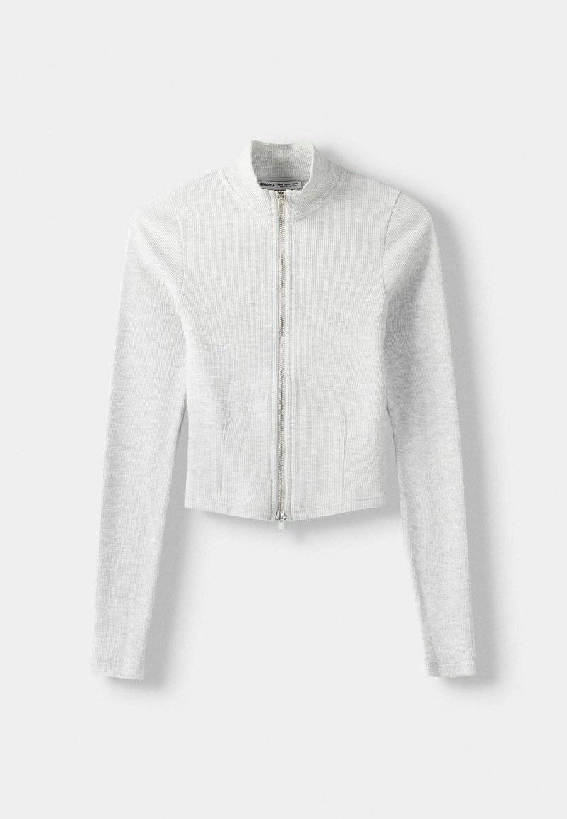 Bershka Bershka LONG SLEEVE - Cardigan - mottled grey Letzte 3 Tage