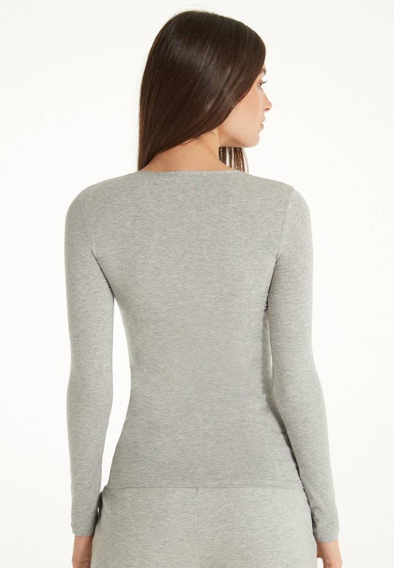 Tezenis Tezenis STRETCH ROUND-NECK - Long sleeved top - grigio melange chiar Bis zu 60% Rabatt