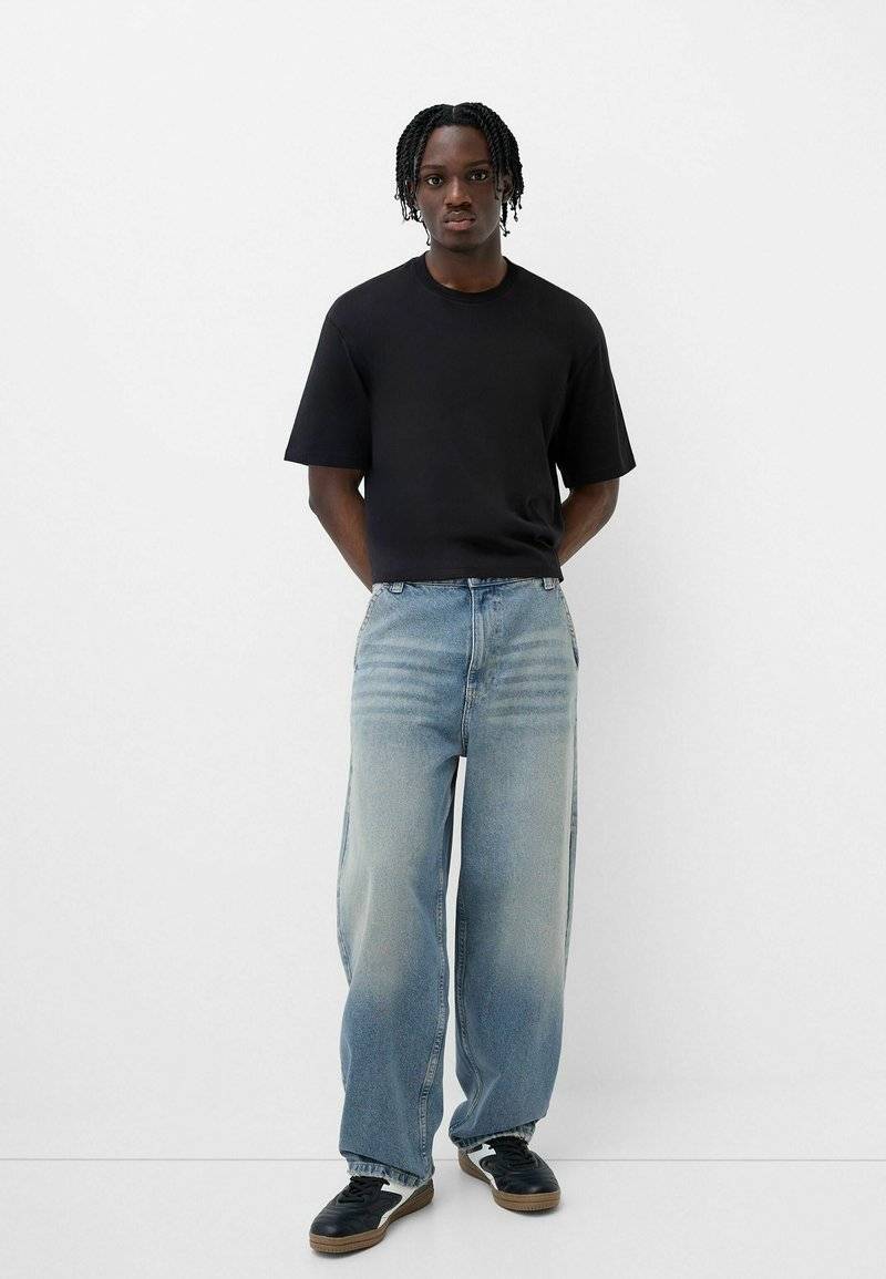 Bershka Bershka Relaxed fit jeans - blue grey Discount Store für neue Produkte