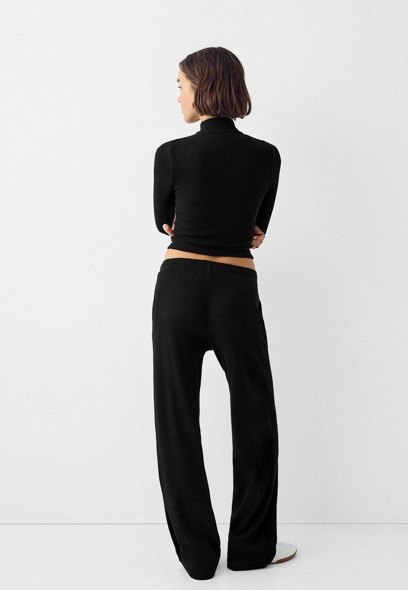 Bershka Bershka LONG SLEEVE - Cardigan - black Super Rabatt