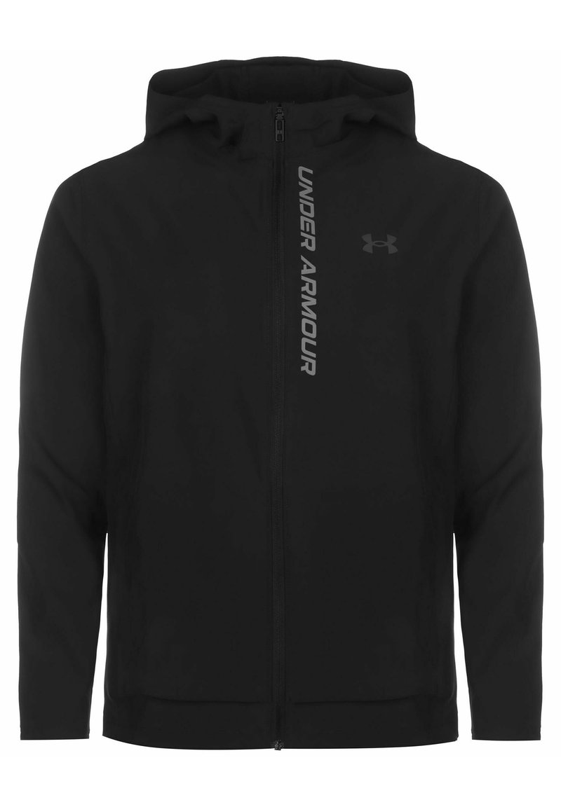 Under Armour Under Armour OUT THE STORM - Running jacket - black jet gray reflective Versandkostenfrei